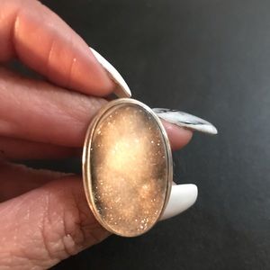 Vintage Sterling Silver Druzy Ring Pre-Owned